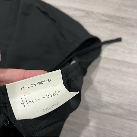 Haven + Blair Pull On Wide Leg Black Trousers L - Picture 4 of 5